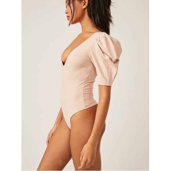 FREE PEOPLE NWT Va Va Voop Bodysuit in Sweet Nothing // S - Picture 4 of 14